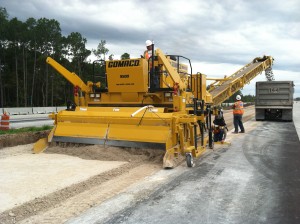 Redland Company Gomaco 9500 Trimmer finishing base on I-4 in Daytona